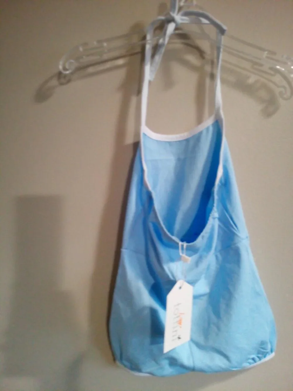 Baby Blue Trim Baby Romper
